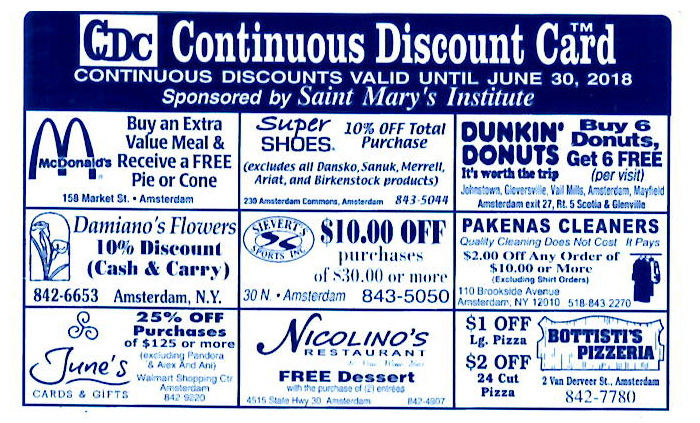 Continuous Discount Card 1