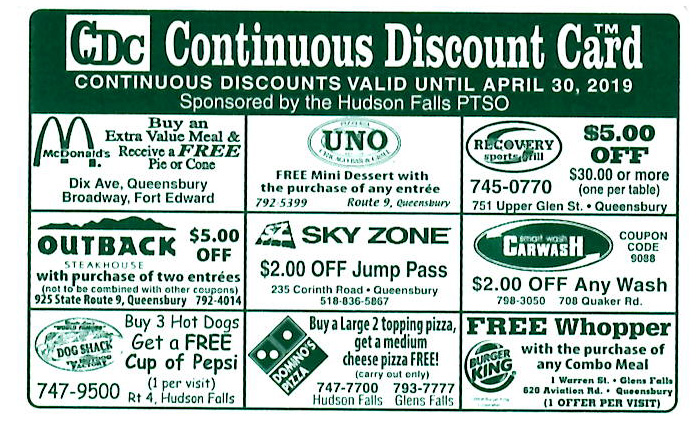 Continuous Discounts Card 6